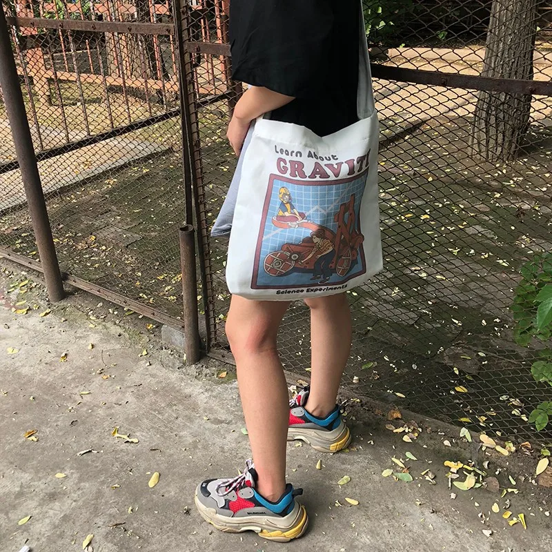 Новинка 2019 популярные модные холщовые сумки с принтом для женщин простые женские