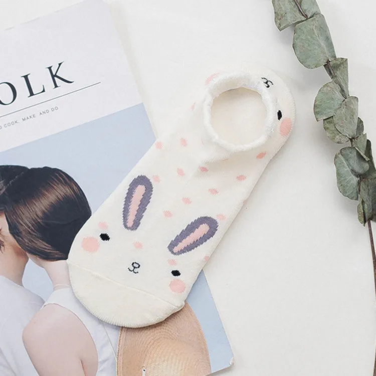 3 Корейские женские Kawaii 3D Харадзюку С животным принтом на каждый день розовая свинья/собака/кошка летние Chaussettes хлопок рубашка носки милые забавные для женщин - Цвет: 3