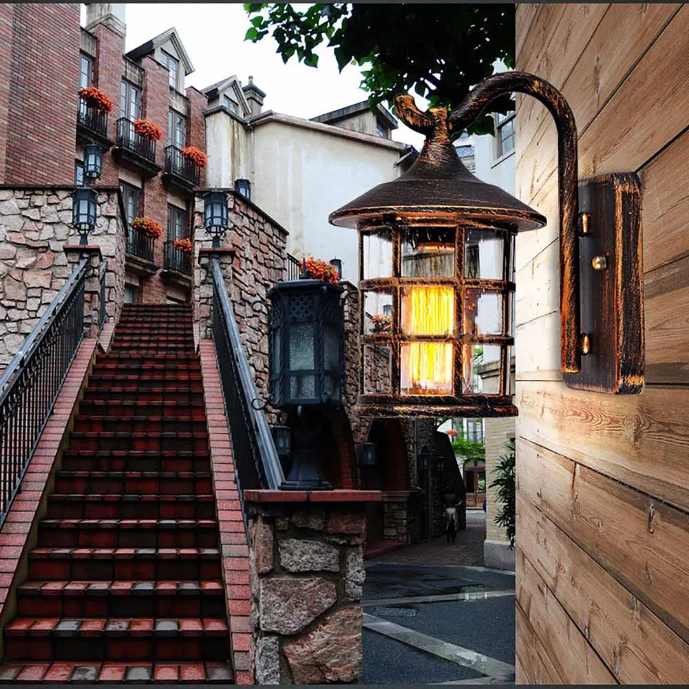 светильник настенный Американский кантри Стиль ретро открытый Бра Лампа двор