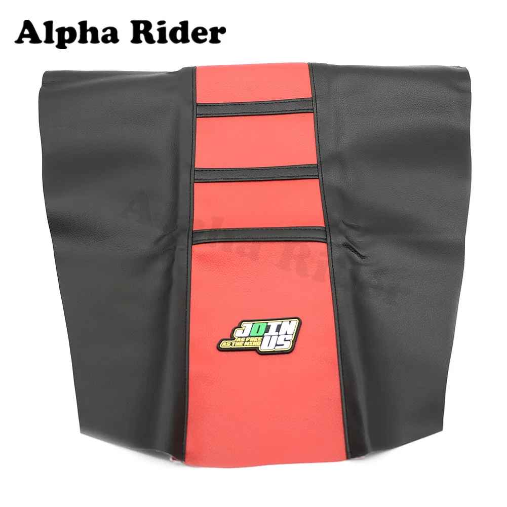 Black and Red Универсальный искусственная Мягкая Обложка сиденья в полоску для Kawasaki KDX 200 220 250 400 420 450 KLX 125 145 300R 400R 450R 650R KX450F по бездорожью - Цвет: Black and Red