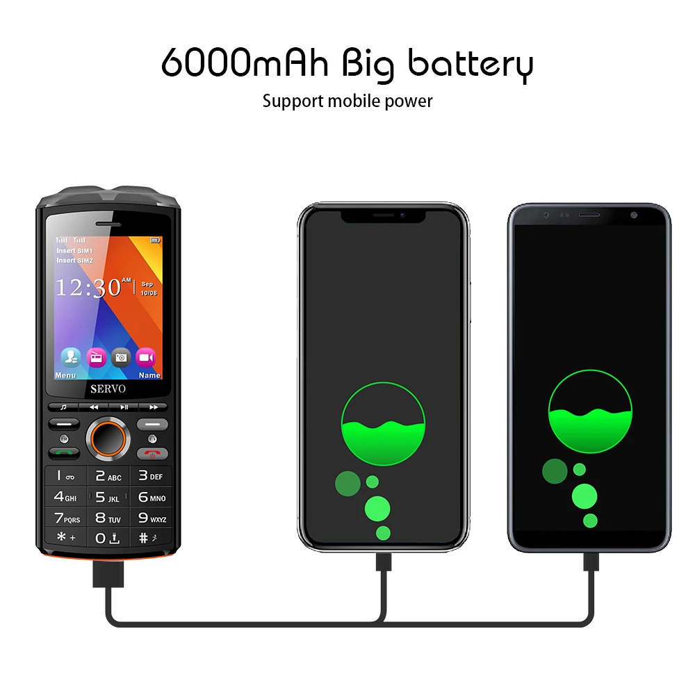 SERVO R25 Беспроводная Bluetooth гарнитура Мобильный телефон fm-радио 6000 мАч большой