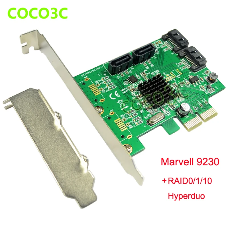 Набор микросхем Marvell 4 порта SATA 6 Гбит/с PCI Express Карта контроллера PCI-e к 3 0 конвертер