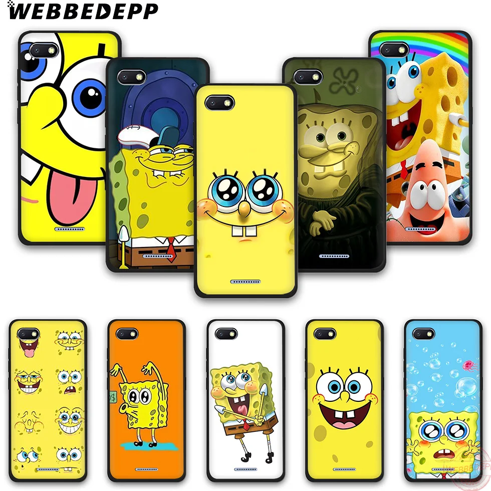 WEBBEDEPP &quotГубка Боб&quot TPU чехол для телефона чехол-накладка Redmi Note 6Pro 7Pro 4A 4X 5 5A 6A 8A 7 S2
