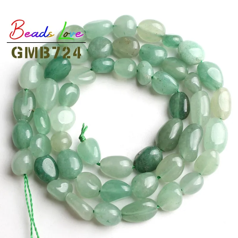 6-8MM Natural Stone Irregular Green Aventurine Loose Spacer Beads For Jewelry Making DIY Bracelet Necklace Jewellery 15 Inches | Украшения