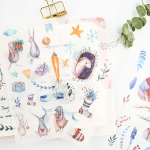 6 листовнабор, прозрачные наклейки из ПВХ