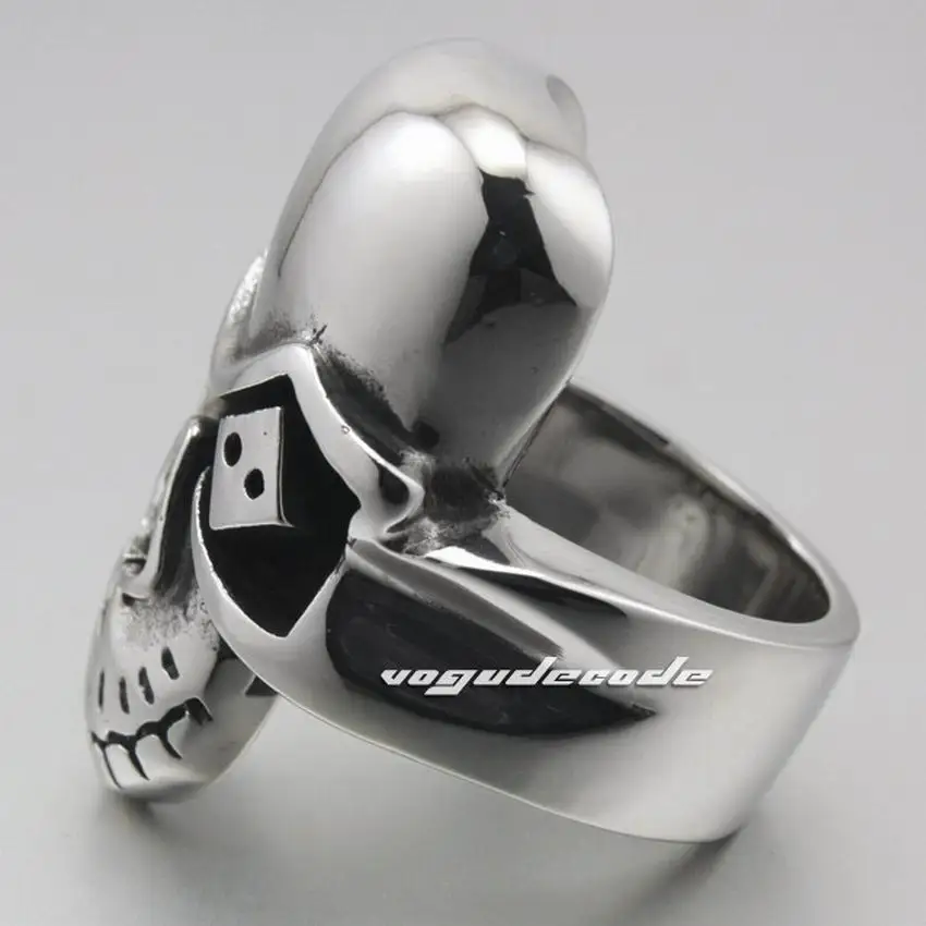 Мужское кольцо в виде черепа из нержавеющей стали 316L кости глаза байкерское Рок