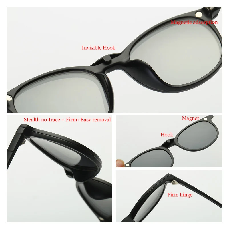 Магнитный зажим для солнцезащитных очков очки мужчин и женщин оправа прозрачная