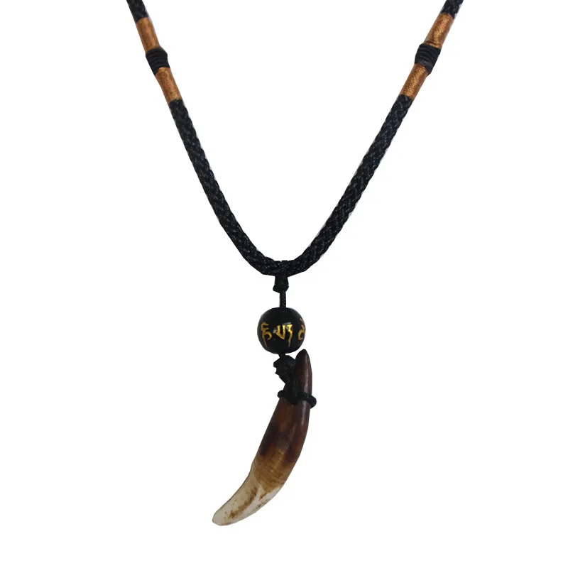 10 шт. модные ювелирные украшения голова волка настоящие мужчины волчий Клык зуб