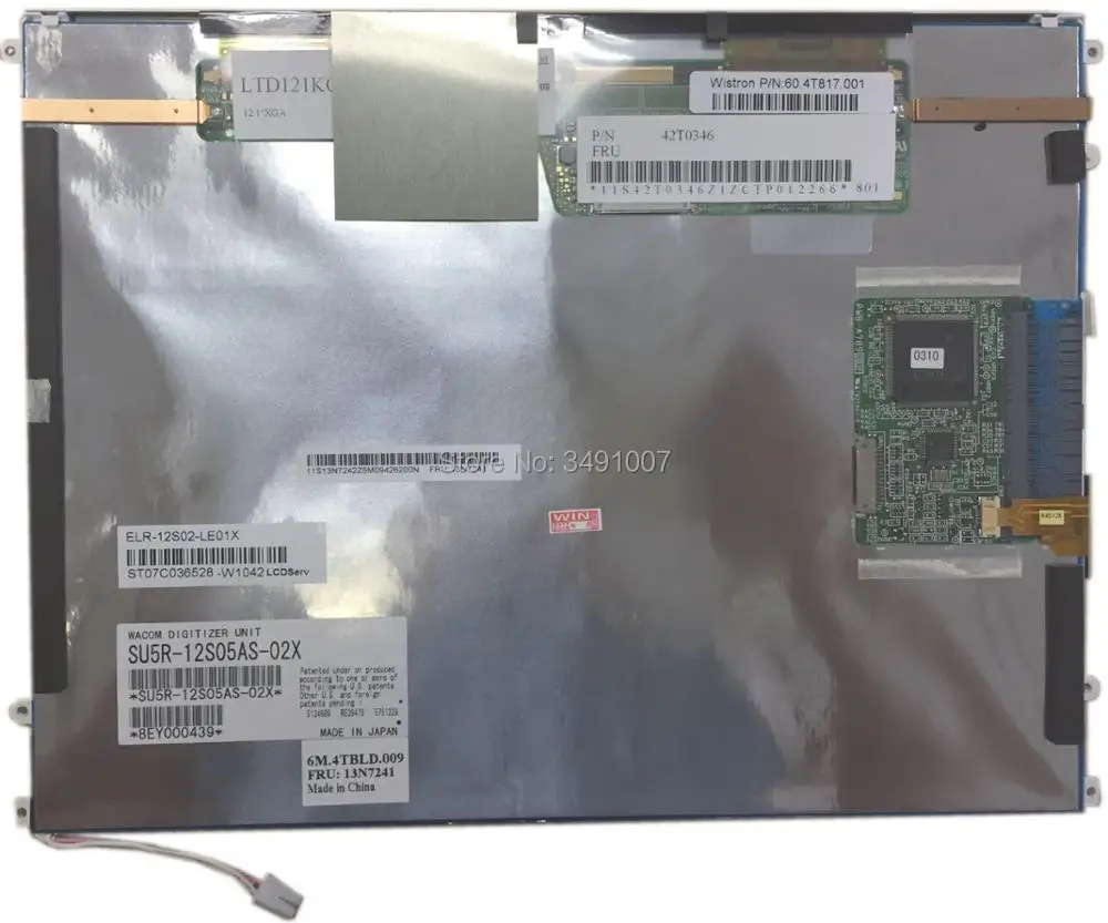 ЖК экран для LENOVO X60 X61 LTD121KC9B панель с цифровым преобразователем сенсорного