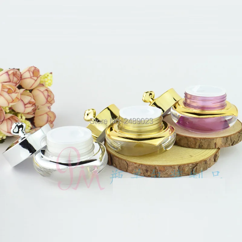 Корона белая Золотая фиолетовая Высококачественная Акриловая банка с крышкой 10