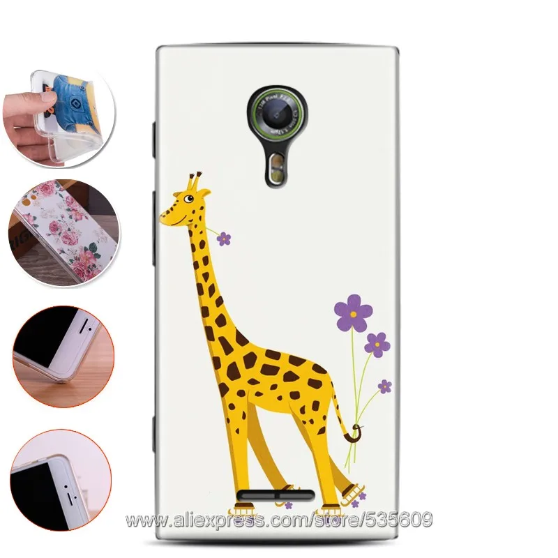 Новый Кожу Мягкой ТПУ Силиконовый Чехол Для Alcatel OneTouch Вспышки 2 пакета(ов) Крышка