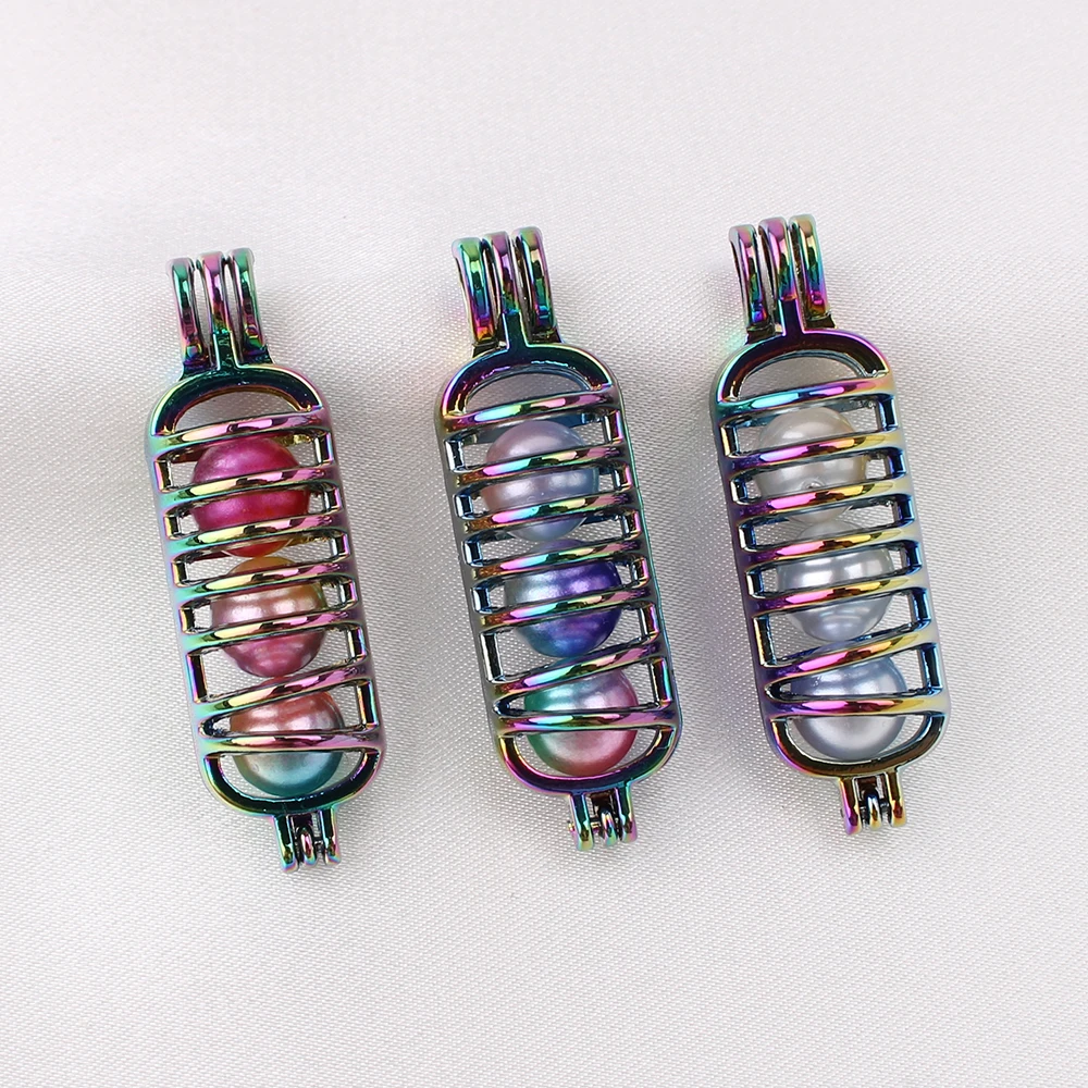 5 шт./лот новинка радужная цветная цилиндрическая колонна жемчужная клетка