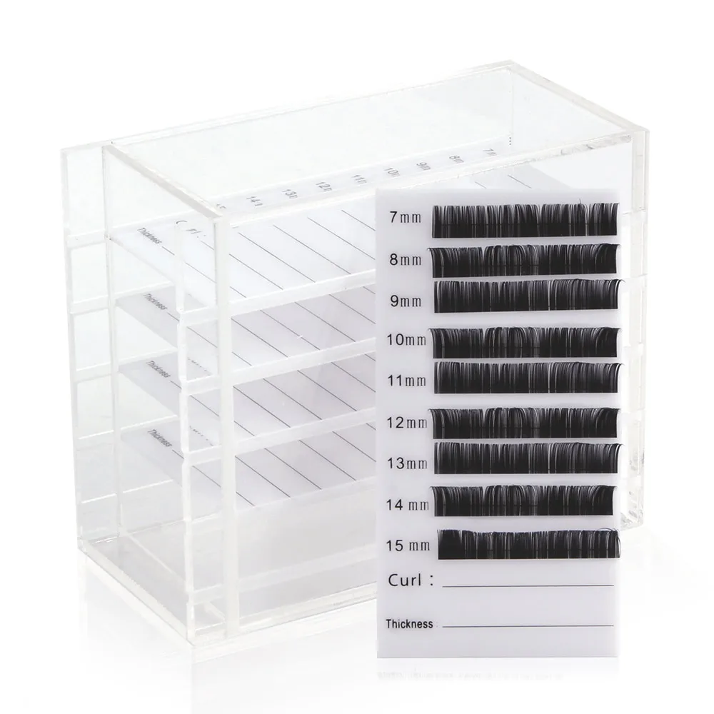 

5 Layers Eyelash Extensions Storage Box Acrylic Lash Plate Storage Organizer Case Grafting Eyelashes Display Drawer Makeup Tool
