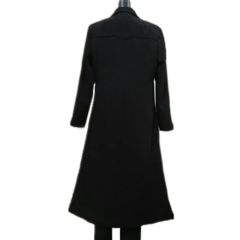 Matrix Neo Косплэй костюм черный плащ полный комплект изготовлен из искусственной