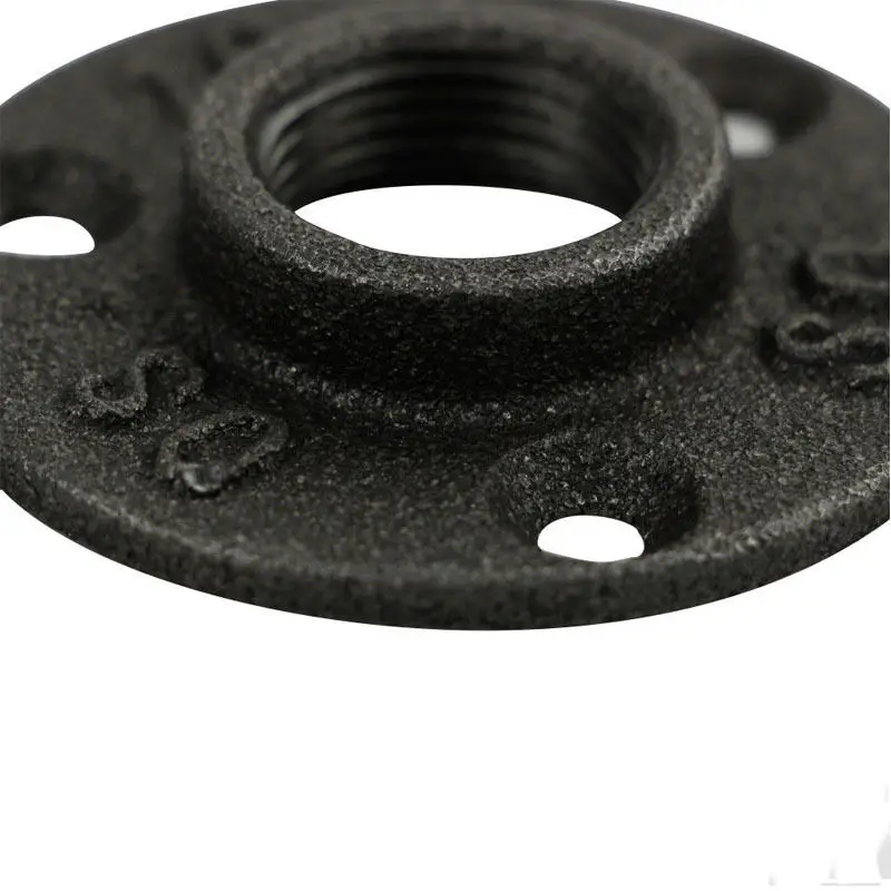 1/2&quot 3/4&quot Thread Iron Pipe Fittings Black Wall Mount Floor Flange Piece Plumbing Fitting Tool | Обустройство дома