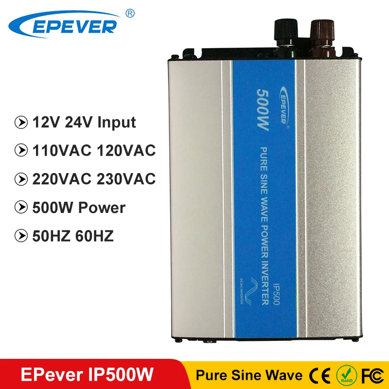 Солнечный инвертор EPever IP500 500 Вт 12 В постоянного тока 24 вход в переменного выход 50