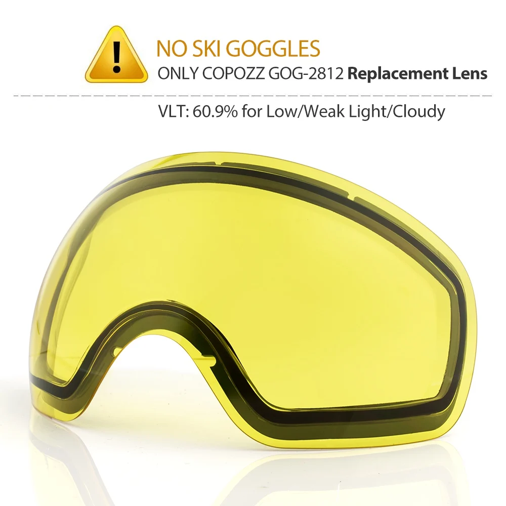 Night lens only Мужские и женские лыжные очки, безрамные, для спорта на открытом воздухе, лыжные очки, большое лицо, снегоход, УФ, противотуманные очки от снега, сноуборд, очки - Цвет: Night lens only
