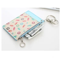 multi card bit packbag pu leather wallet creadit card holder bank cardholder leather with key chain or strap womens card cover