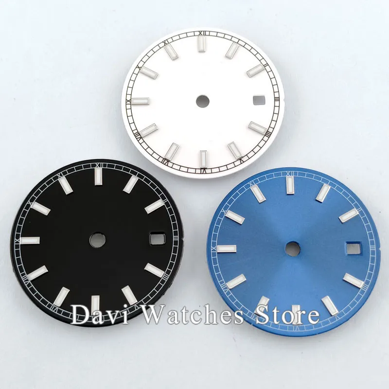 Новинка светящийся светильник/стерильный циферблат 29 мм подходит для часов Miyota 82