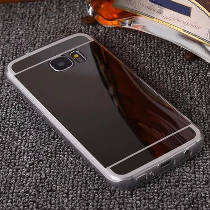 Зеркальный чехол Sunjolly золотой Мягкий из ТПУ для Samsung Galaxy J3 J5 J7 A3 A5 A7 2016 2017 J310 J510 J710