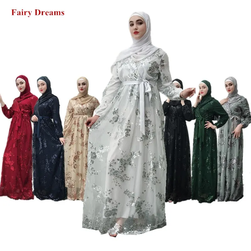 Хиджаб Abaya Femme Дубай марокканский турецкий Женский Бандаж мусульманское платье