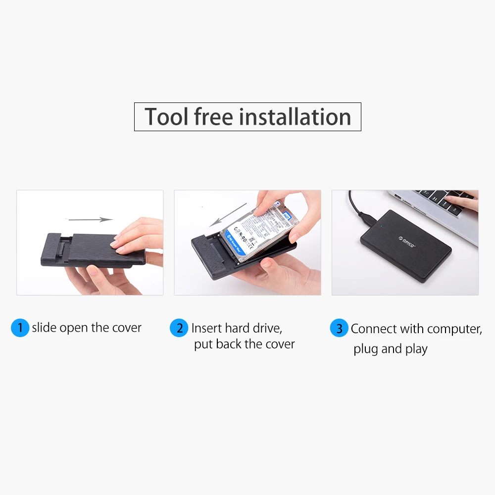 Корпус для внешнего жесткого диска ORICO 2 5 дюйма SATA на USB3.0 Micro B|2.5 inch hdd enclosure|disk