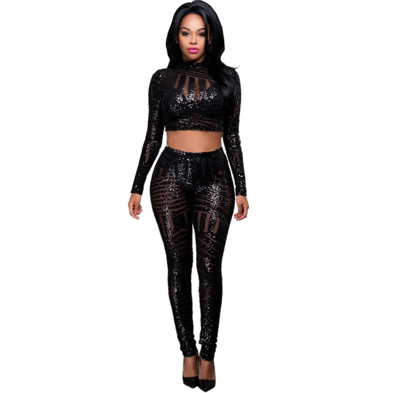 Комбинезон для ночного клуба из двух частей боди женщин элегантный вечерний