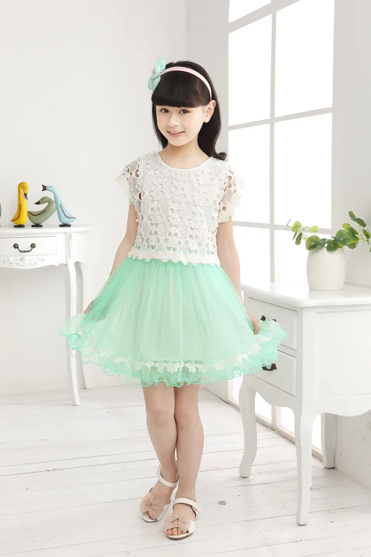 Новинка 2019 кружевное платье принцессы с цветочным узором праздничное для