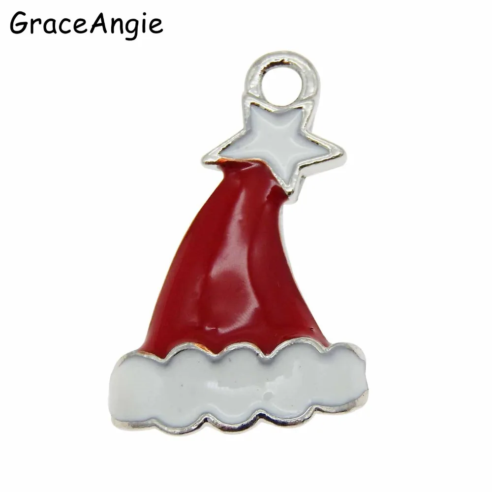 Graceangie 10 шт. Рождество ручной работы Цепочки и ожерелья Санта Клаус Шапки браслет