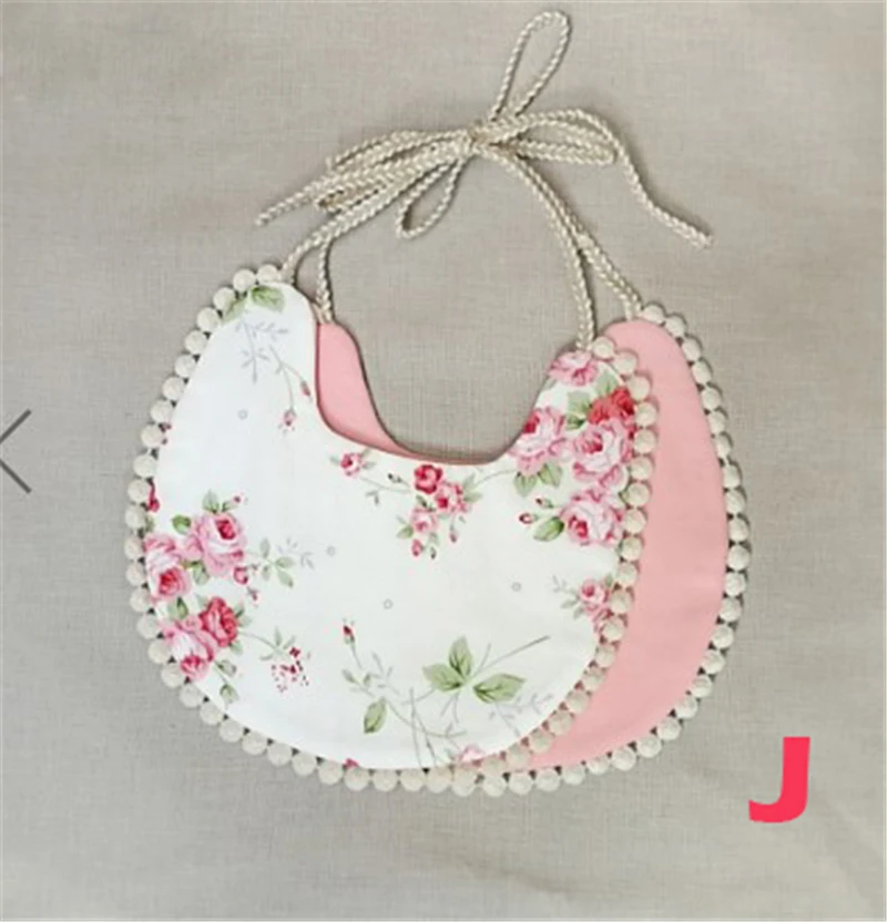 J Новинка для новорожденных; хлопковые боди для младенцев Детские нагрудники для мальчиков и девочек кружево вытирания слюней младенцев Полотенца детский нагрудник 10 Цвет - Цвет: J