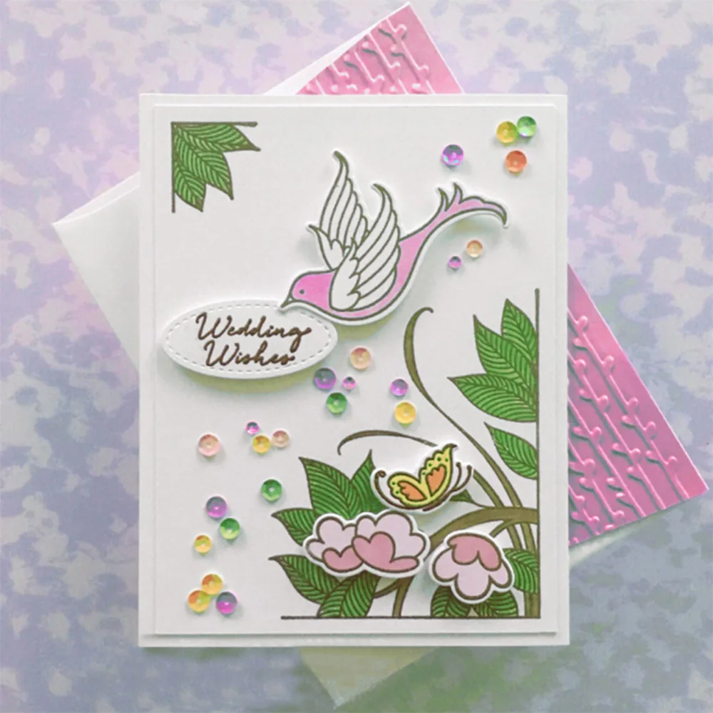 Flower Plant Bird Coener Backdrop Metal Cutting Dies New 2018 Craft Scrapbooking for DIY Alubm Photo Card Cuts Decorations | Дом и сад