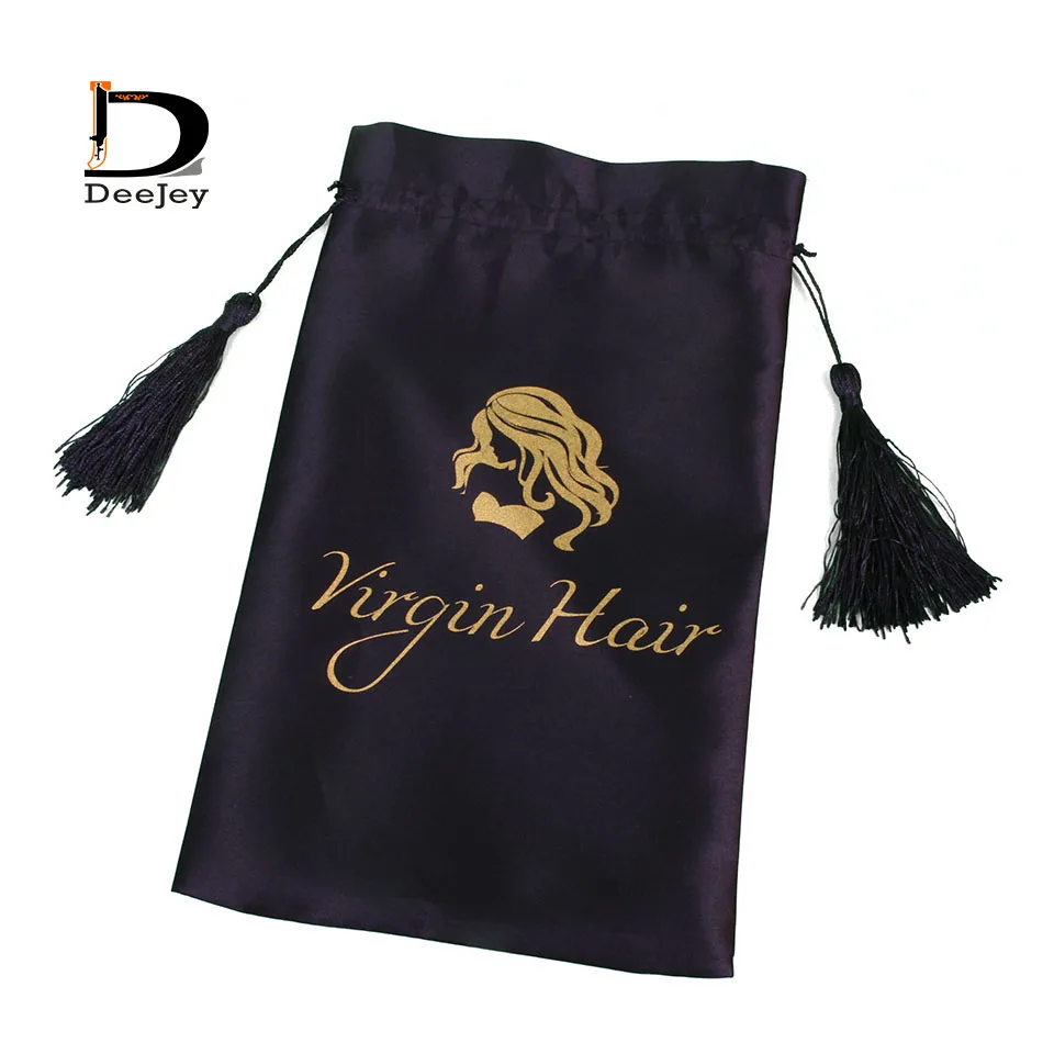 Атласные шелковые мешки для наращивания волос в подарок упаковка на шнурке мешок