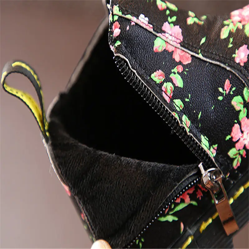 Детская обувь сапоги осень-зима для девочек мальчиков кроссовки Снежная кожаные