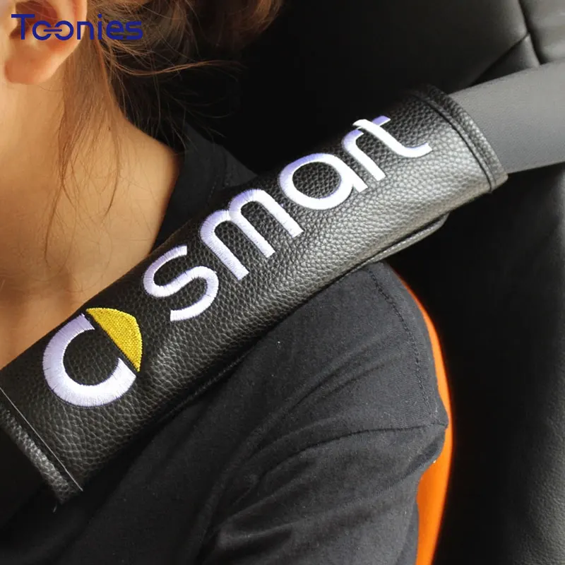 PU Seat Belt Cover Protector Car-covers Camping Safety Shoulder Protection Decorative For Smart 453 Fortwo Forfour Car Styling | Автомобили