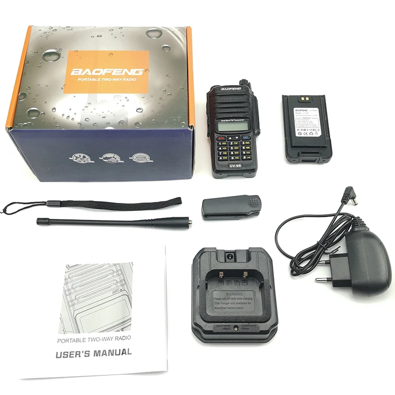 2 шт. Baofeng UV 9R пыле иди и болтай Walkie Talkie “иди IP67 Водонепроницаемый любительской