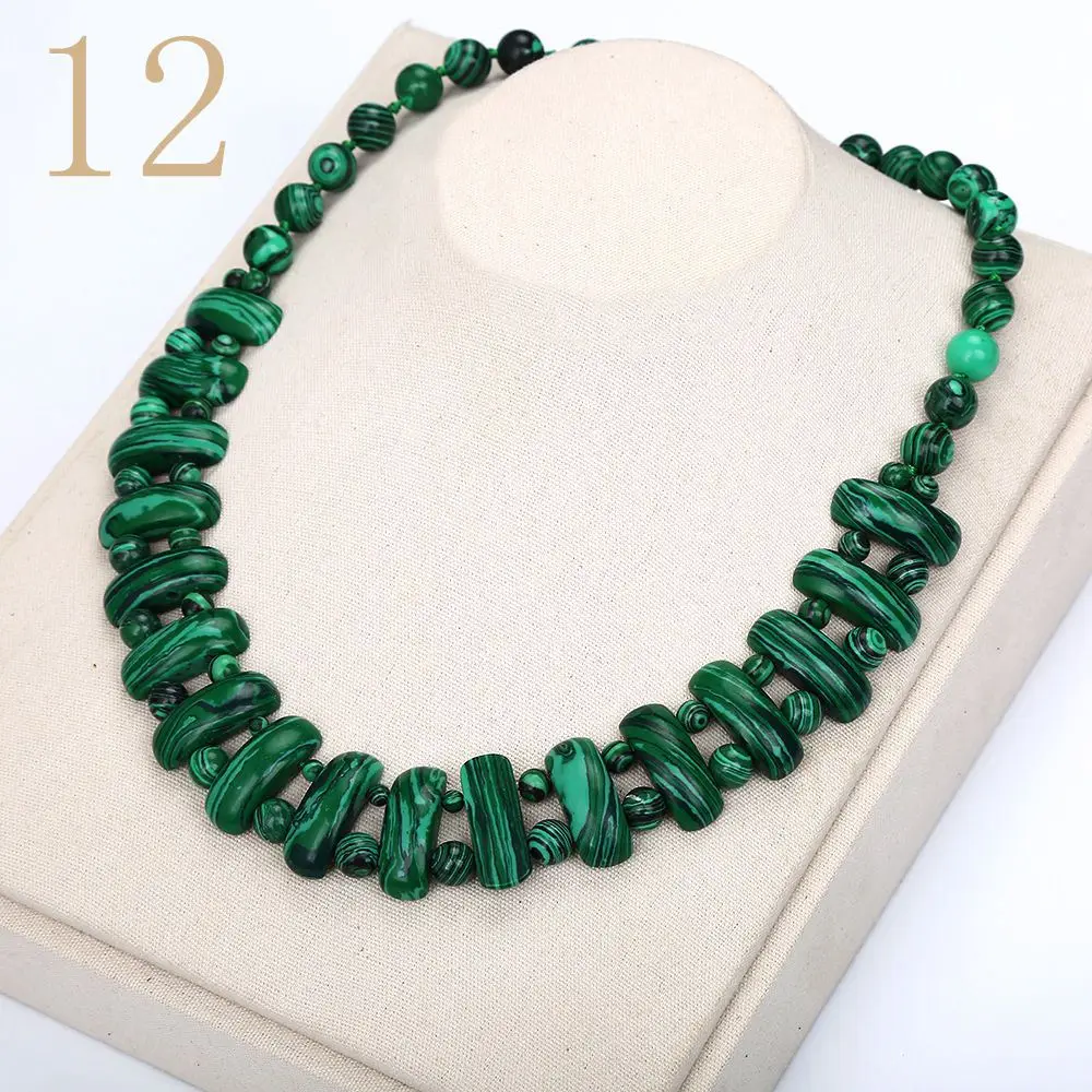 Malachite Yumten женское большое ожерелье винтажное мужское мощное драгоценное украшение из природного камня Этнические украшения массивные Женские аксессуары модный подвесной рейки - Цвет камня: Malachite