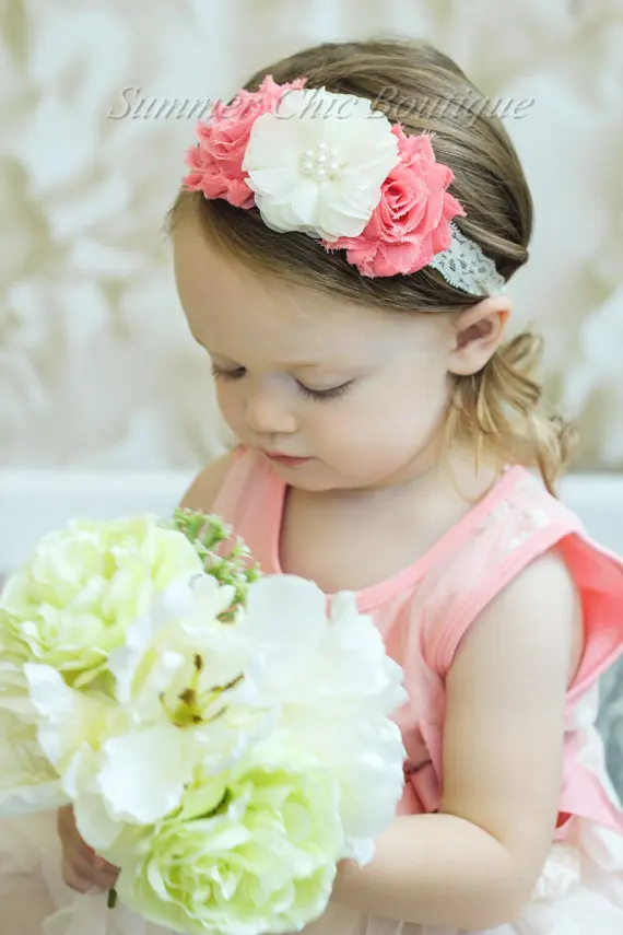 Girls Lace Headbands Rhinestone Pearl Flower Hairbands Women Stretch Hair Accessories Kids Bows | Детская одежда и обувь