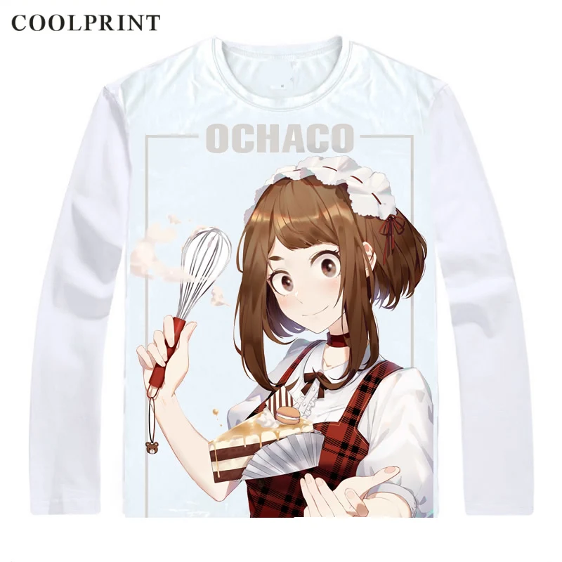 Футболка Uraraka Ochako мужская с принтом повседневная винтажная рубашка длинным