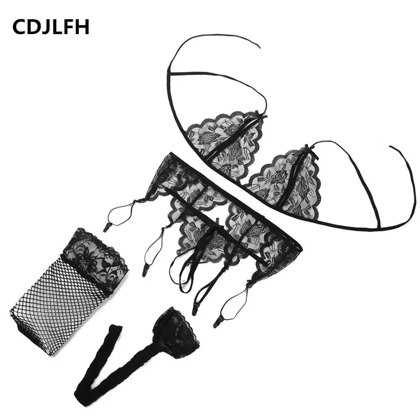 Бренд CDJLFH 4 шт. 2017 нижнее белье сексуальное горячее эротическое женское кружевное