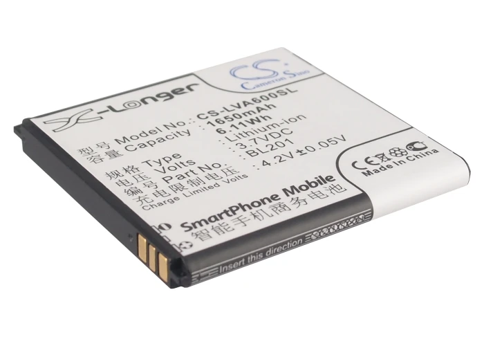 Аккумулятор Cameron Sino BL201 на 1650 мАч для Lenovo A60 +|cameron sino|battery for lenovobattery |