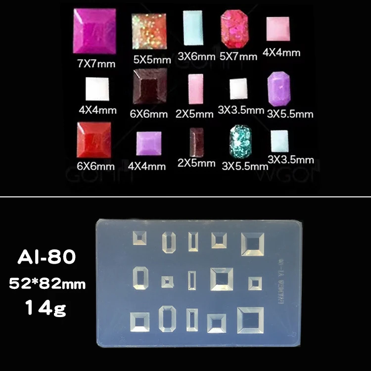 AI-80 1 шт рождественские 3D акриловые формы для украшения ногтей Дизайн ногтей Хэллоуин Силиконовые шаблоны для дизайна ногтей декорированные формы для печенья - Цвет: AI-80