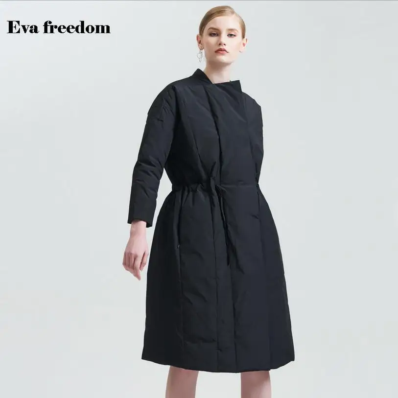Eva/модные брендовые парки на утином пуху, 90% г., зима г., длинное плотное теплое пуховое пальто с капюшоном wj1000 fit-25 градусов
