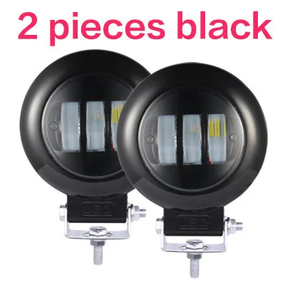 2 pcs Circle black Gzkafolee luces led para Автомобильный светодиодный рабочий светильник 12 в 24 в 30 Вт 6000 К внедорожный бар ATV yacht 4x4 - Цвет: 2 pcs Circle black