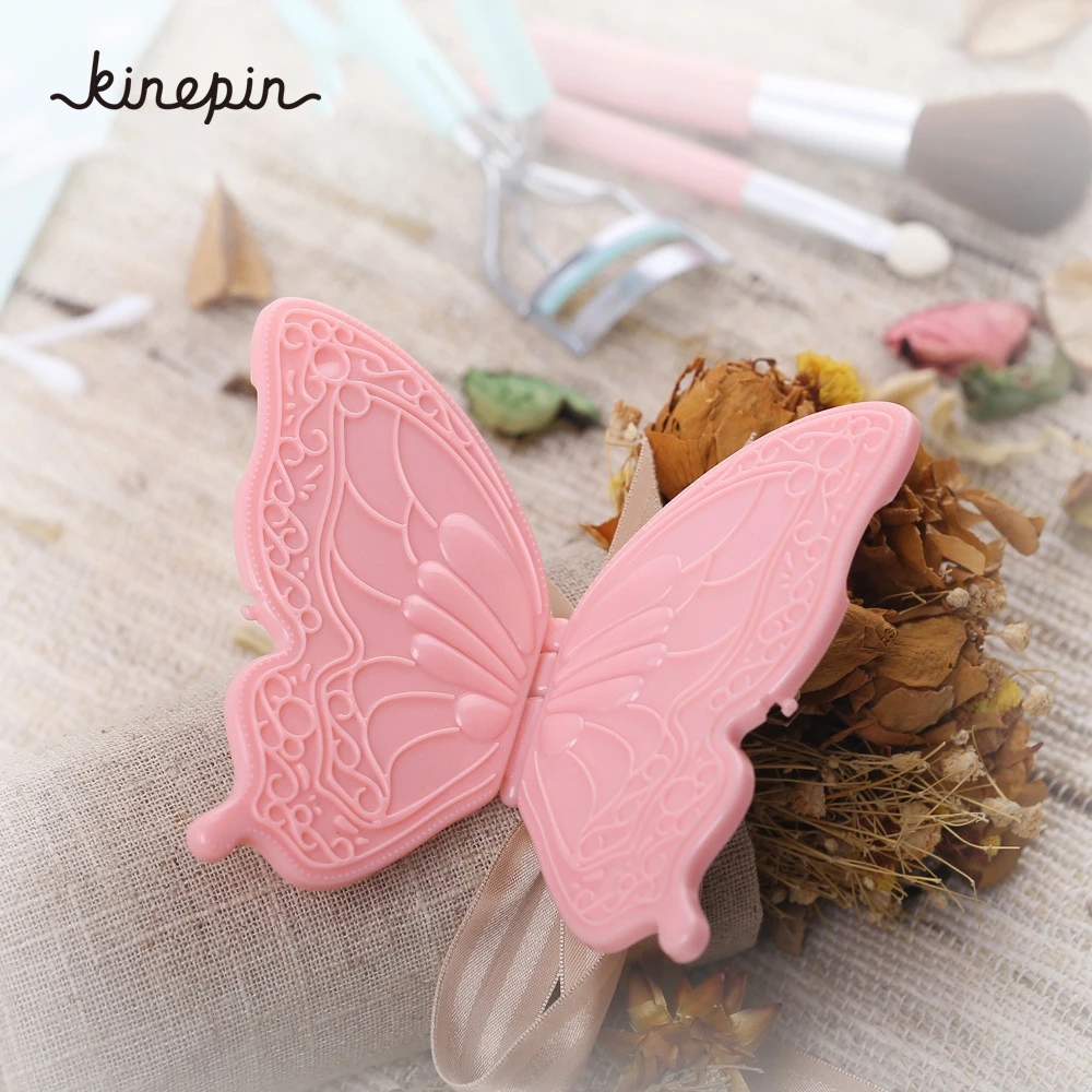 1Pc Cute Butterfly Handy Folding Mirror Exquisite Pocket Hand Makeup Compact Foldable Double-sided Mirrors 60*95mm | Красота и