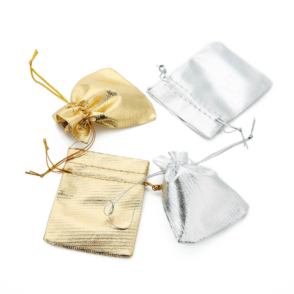 5pcs gold 5pcs silve 10 шт./лот цвета: золотистый, Серебристый Регулируемый упаковка ювелирных изделий, 7x9 см x 9 см x 12 см x 10x15 см 13x18 см тянущаяся органза Чехол Рождество свадебный Gif - Цвет: 5pcs gold 5pcs silve
