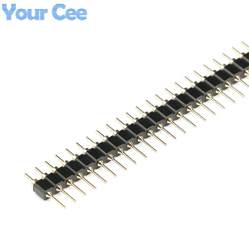 

50 pcs 1x40 Pin 2.54mm Pitch DIP Single Row Round Pin Round Pinr Connector 40P