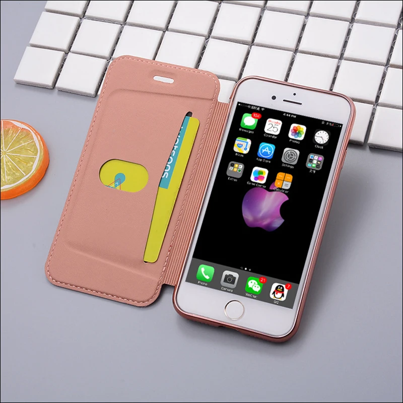 Универсальный чехол-кошелек с гальваническим покрытием для iPhone 8, 7 Plus, 8 Plus, мягкий ТПУ+ PU кожаный флип-чехол с подставкой, чехол для iPhone8 Plus