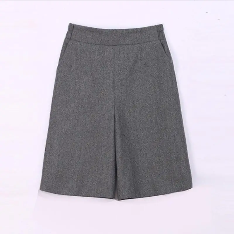

2021 Autumn Winter Spring Women Pants Capris Female Fashion Casual Pants High Waist Woolen Pants Women LY221