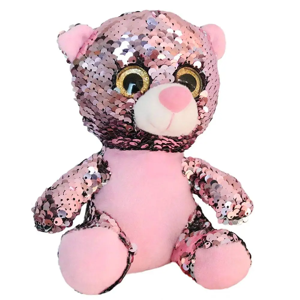 Бесплатная доставка Прямая поставка мягкий плюшевый мишка с блестками блестящий
