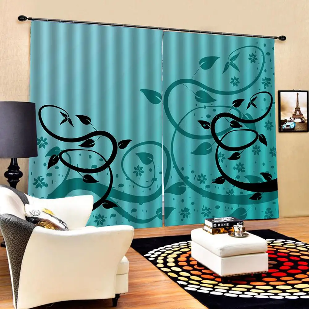 Декоративные шторы роскошные затемненные 3D оконные для гостиной спальни